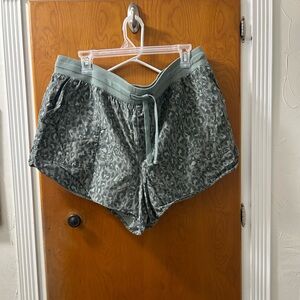 Maurice’s Green Leopard Print Shorts